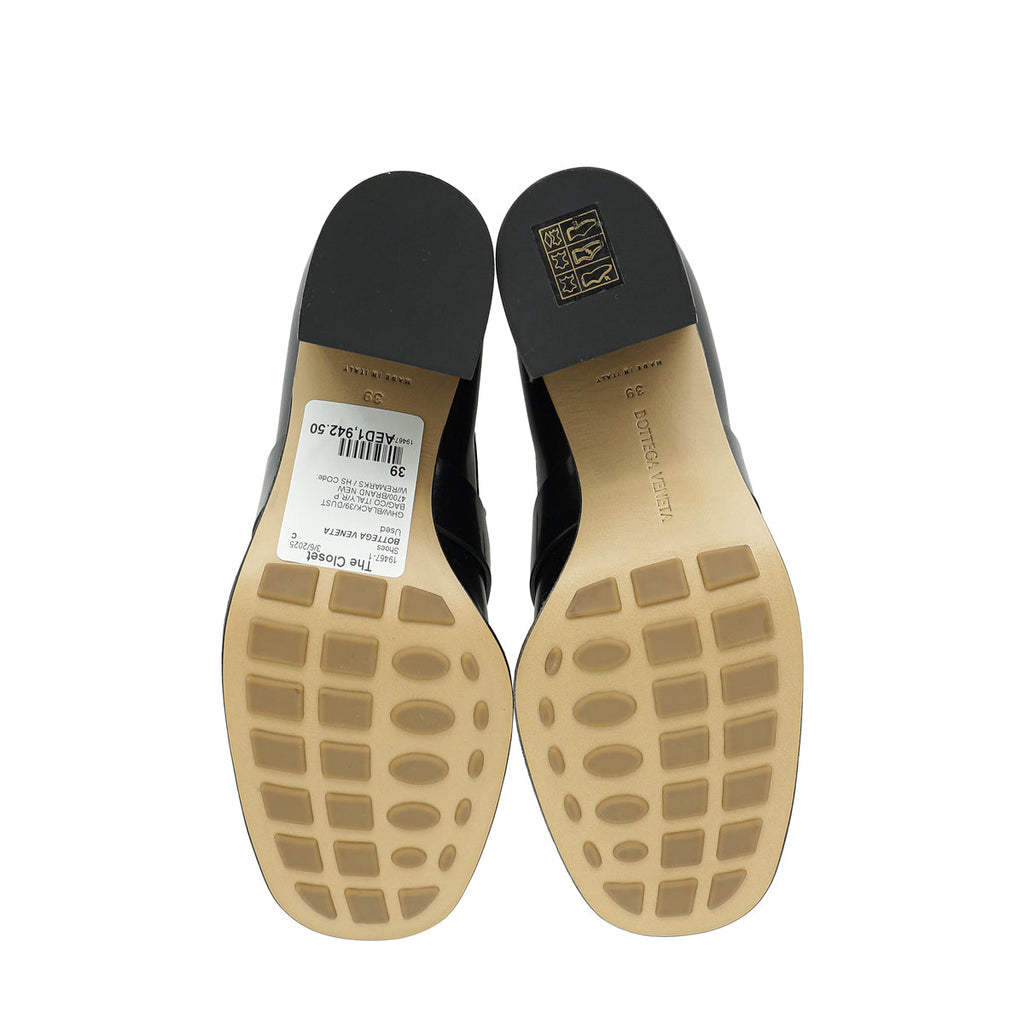 Bottega Veneta Black Monsieur 100 Pumps 39