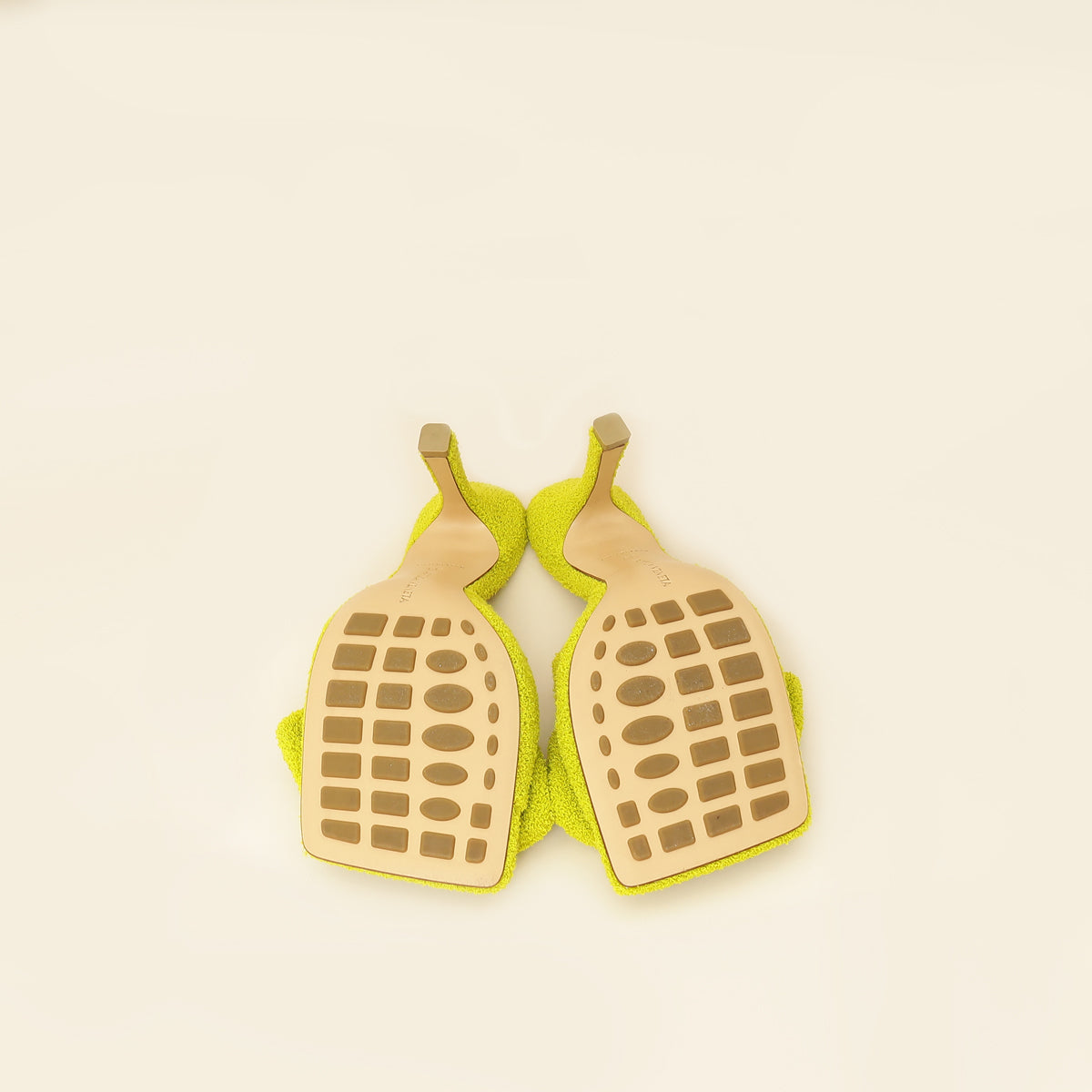 Bottega Veneta Kiwi Terry Fabric Bow Slide Sandals 39