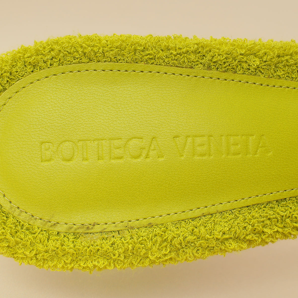 Bottega Veneta Kiwi Terry Fabric Bow Slide Sandals 39