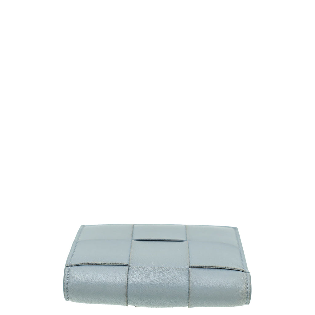 Bottega Veneta Gray Maxi Intrecciato Wallet