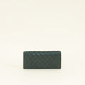Bottega Veneta Dark Green Intrecciato Long Wallet