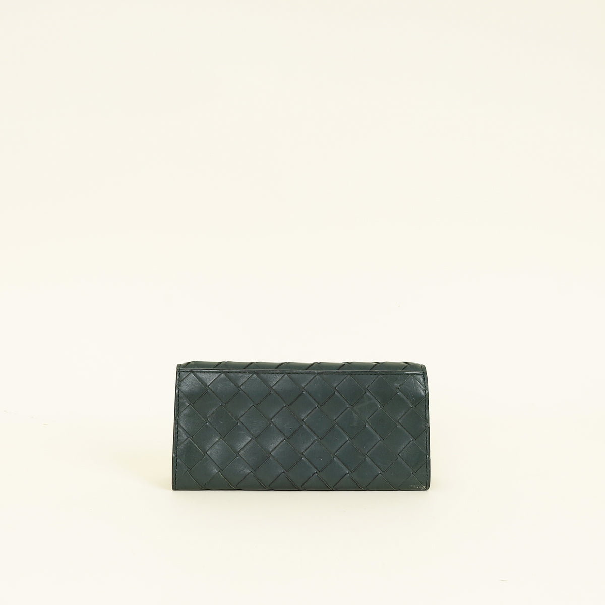 Bottega Veneta Dark Green Intrecciato Long Wallet