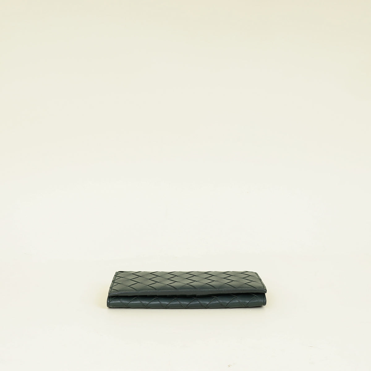 Bottega Veneta Dark Green Intrecciato Long Wallet