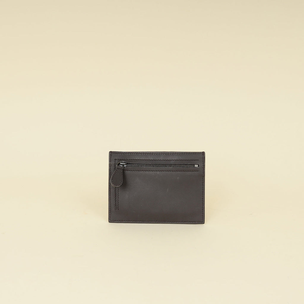 Bottega Veneta Chocolate Intrecciato Card Case With Coin Purse