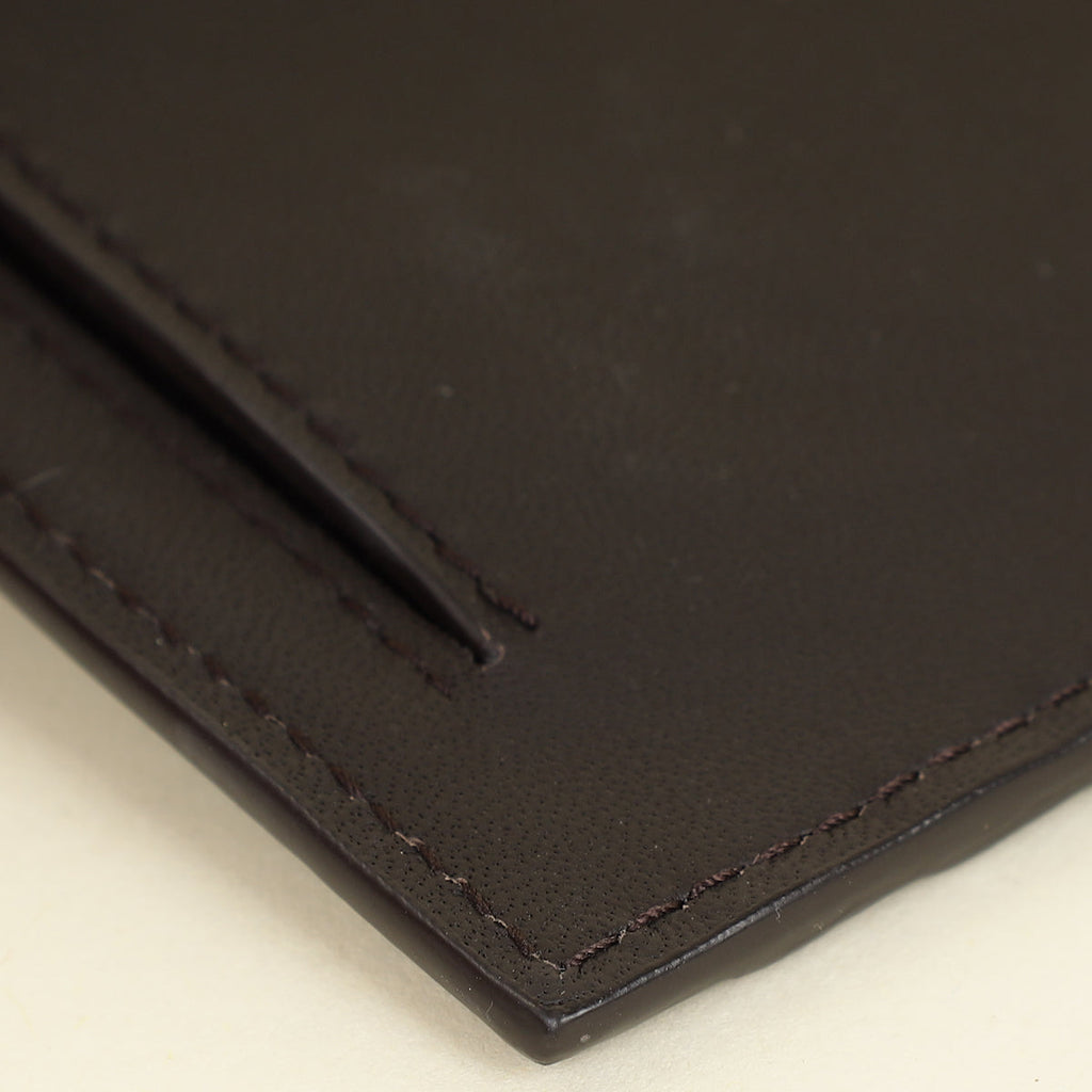 Bottega Veneta Chocolate Intrecciato Card Case With Coin Purse