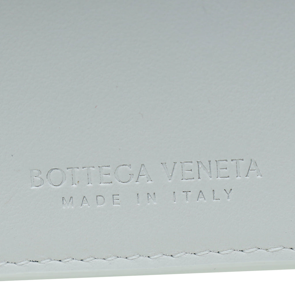 Bottega Veneta White Intrecciato French Long Wallet