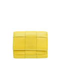 Bottega Veneta Yellow Cassette Tri-Fold Zip Wallet