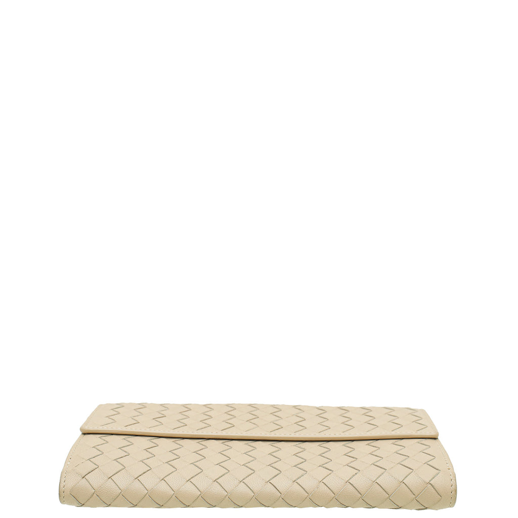 Bottega Veneta Sand Intrecciato Long Wallet