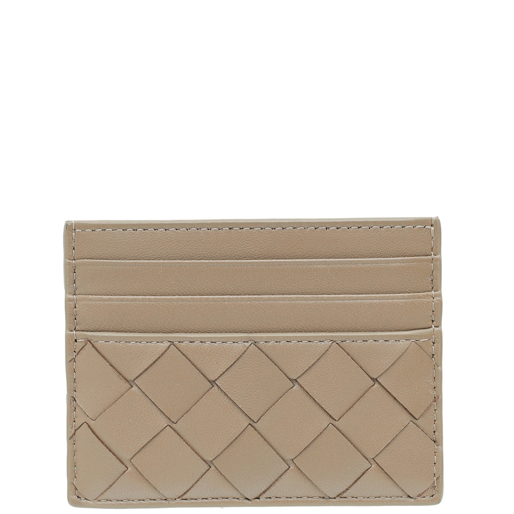 Bottega Veneta Light Brown Intrecciato Credit Card Case