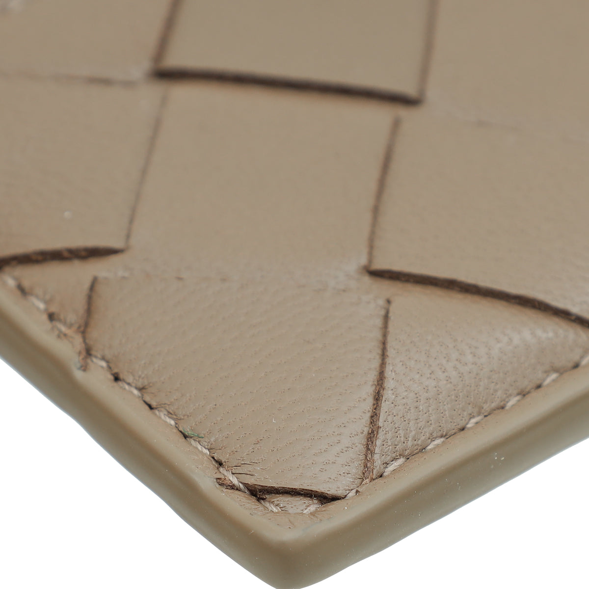 Bottega Veneta Light Brown Intrecciato Credit Card Case