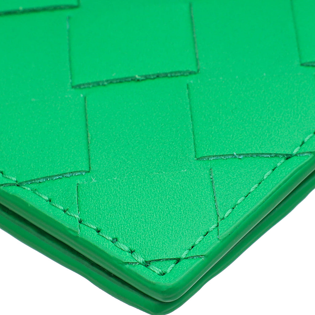 Bottega Veneta Parakeet Intrecciato Passport Holder
