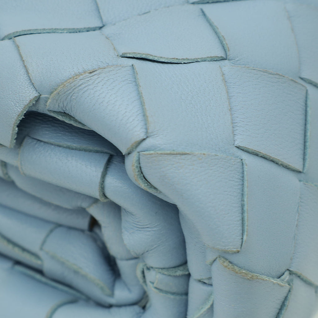 Bottega Veneta Light Blue Intrecciato Mini Pouch