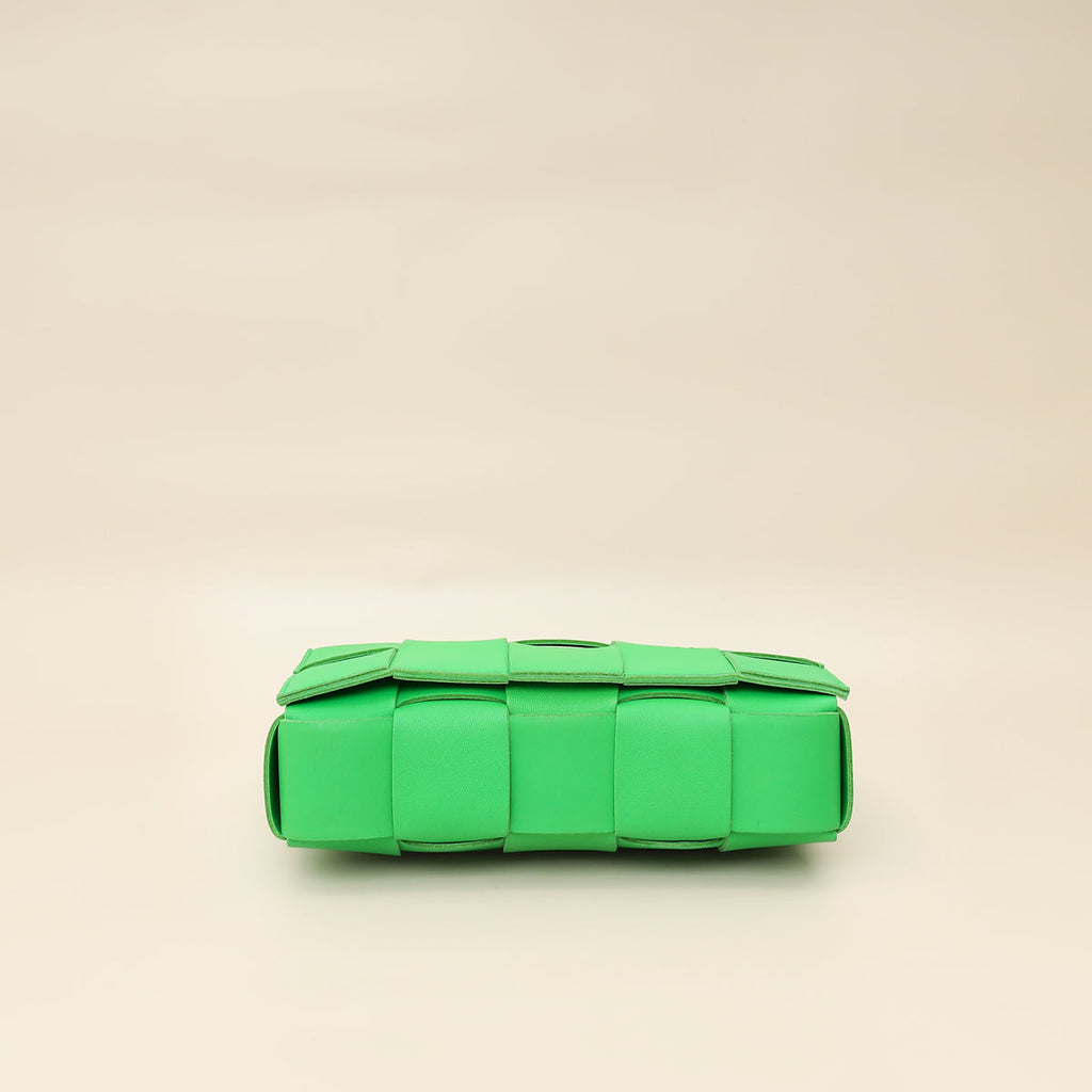 Bottega Veneta Parakeet Intreccio Cassette Classic Crossbody Bag