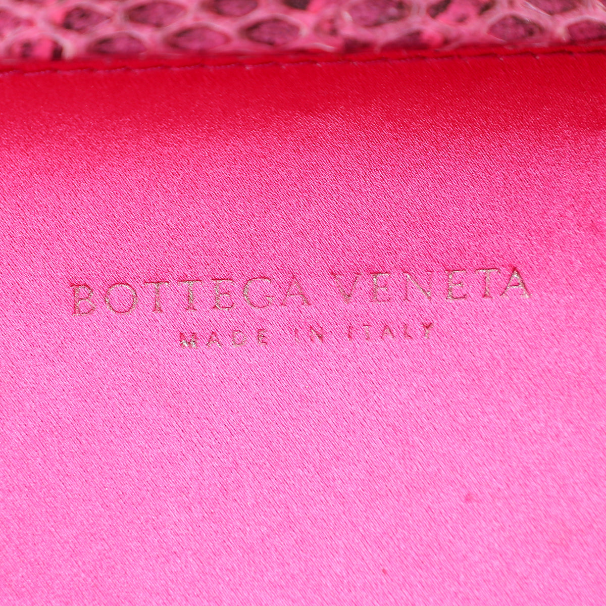 Bottega Veneta Fuchsia Satin Ayers Stretch Knot Clutch