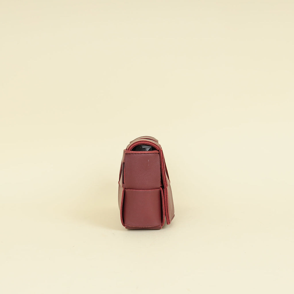 Bottega Veneta Burgundy Cassette Convertible Belt Bag