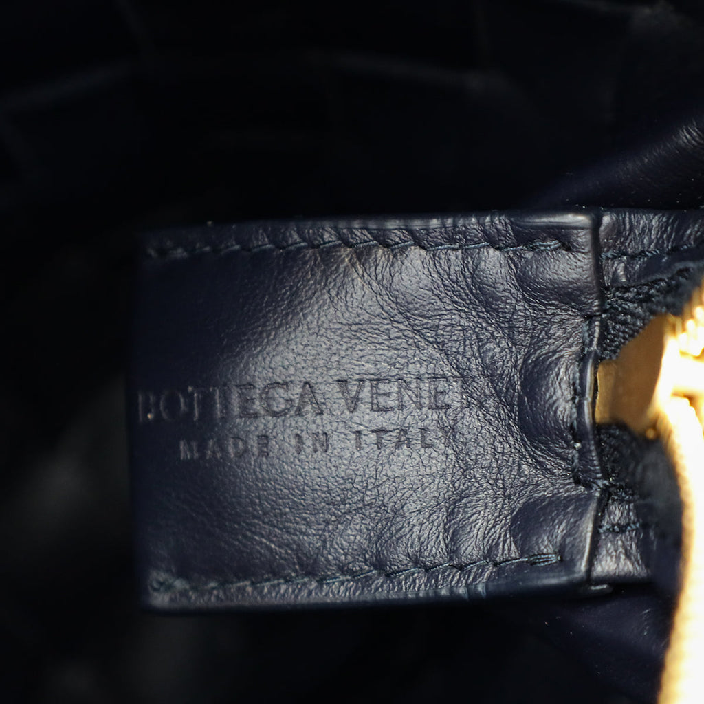 Bottega Veneta Dark Navy Blue Mini Loop Camera Bag