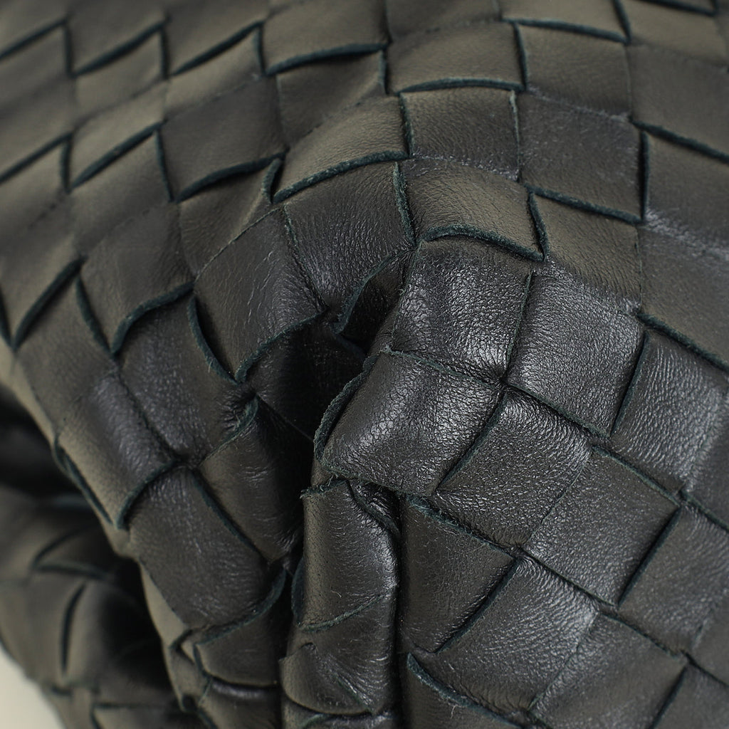 Bottega Veneta Black Intrecciato The Pouch Clutch Bag