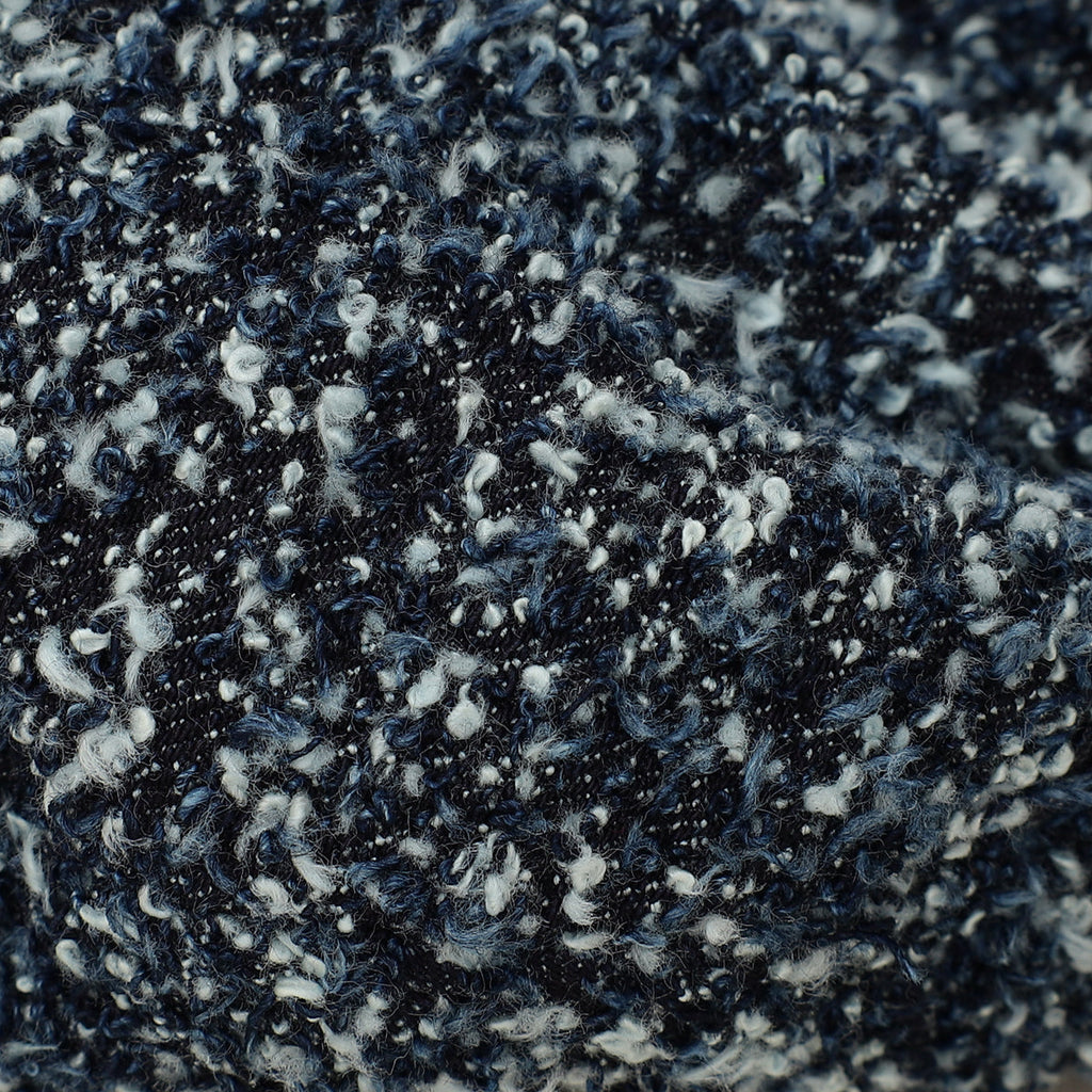 Bottega Veneta Navy Blue Mini Jodie Bouclé Denim Bag