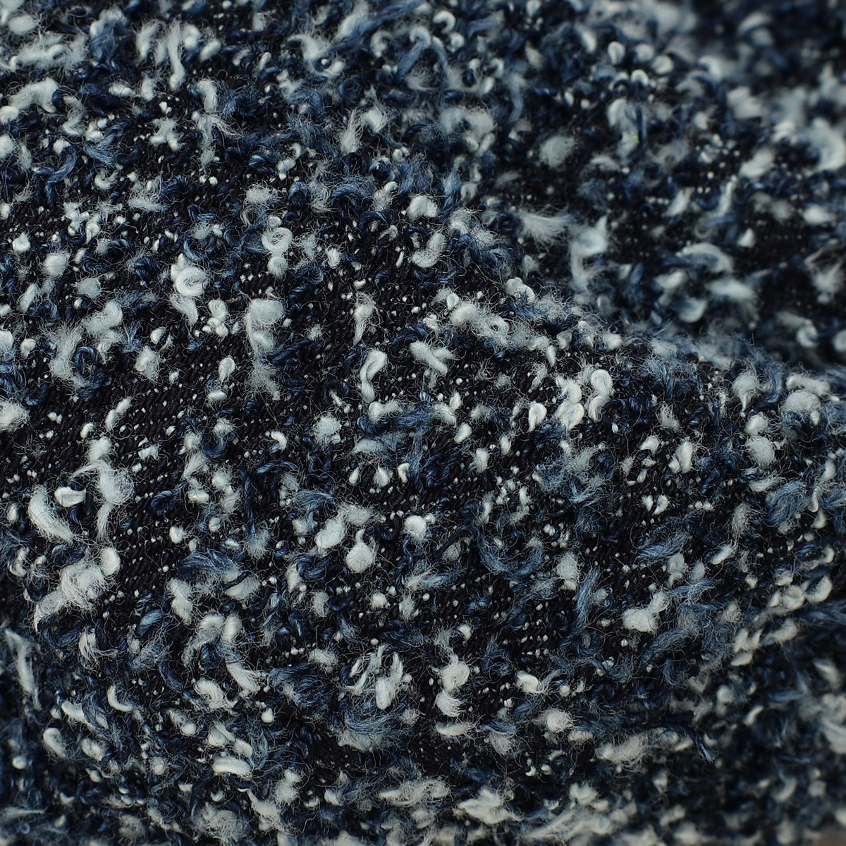 Bottega Veneta Navy Blue Mini Jodie Bouclé Denim Bag