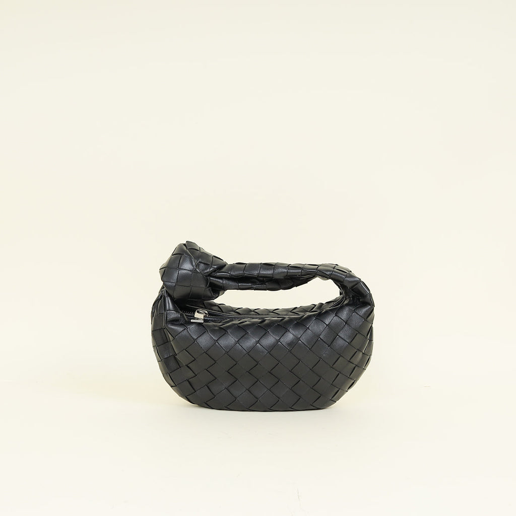 Bottega Veneta Black Intrecciato Mini Jodie Bag