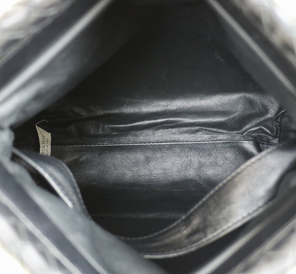 Bottega Veneta Black Intrecciato "The Fold" Crossbody Bag
