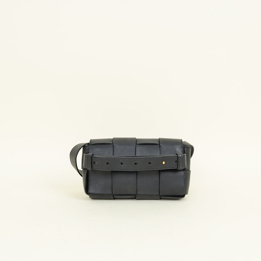 Bottega Veneta Black Cassette Convertible Belt Bag