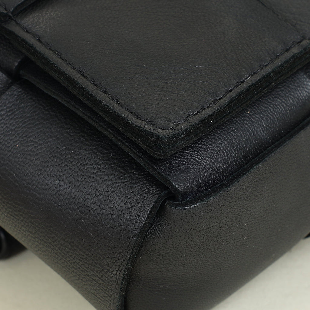 Bottega Veneta Black Cassette Convertible Belt Bag