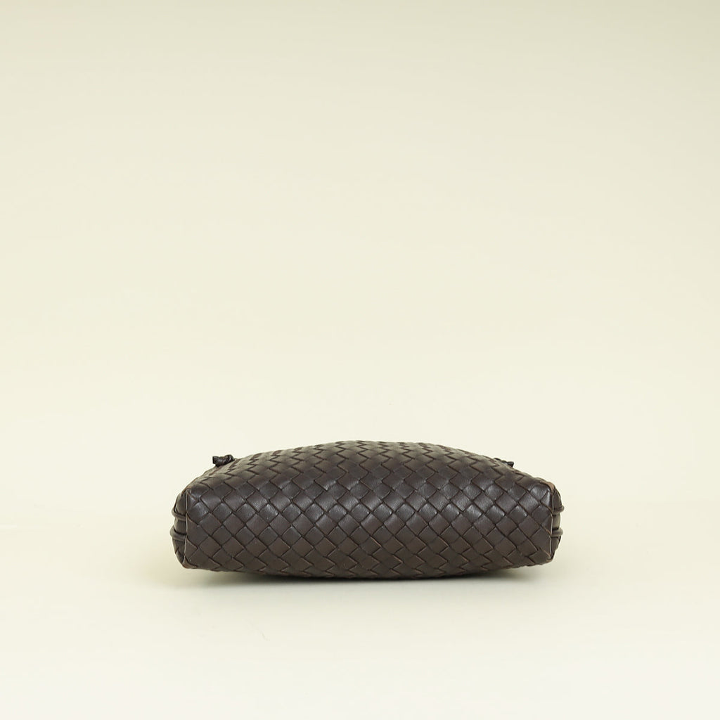 Bottega Veneta Brown Intrecciato Nodini Crossbody Bag