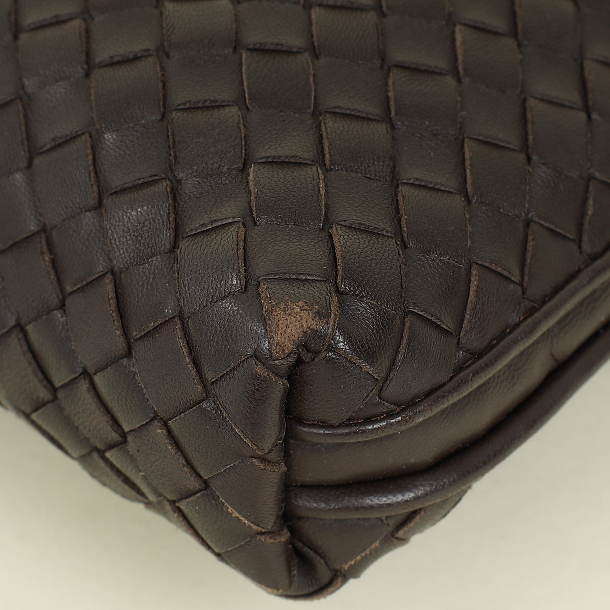 Bottega Veneta Brown Intrecciato Nodini Crossbody Bag