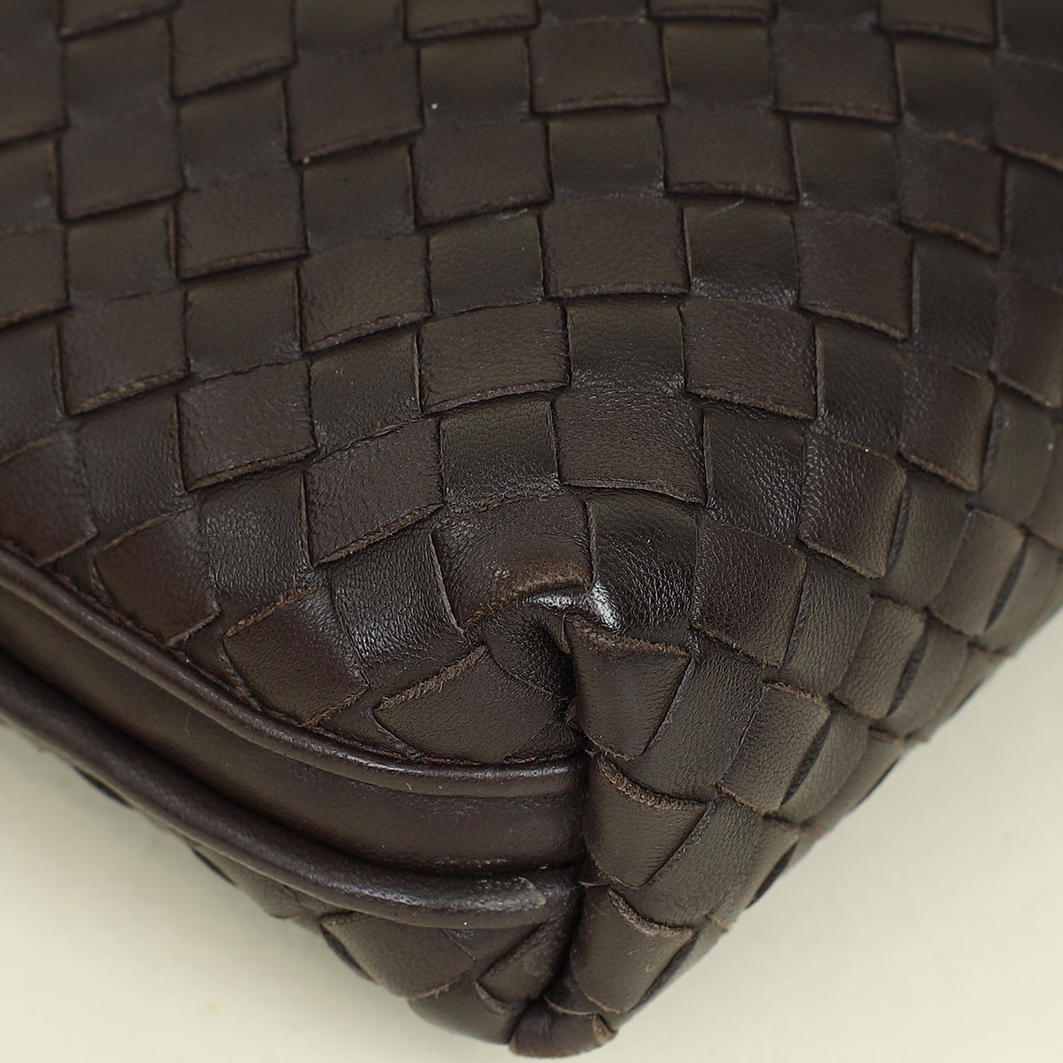 Bottega Veneta Brown Intrecciato Nodini Crossbody Bag