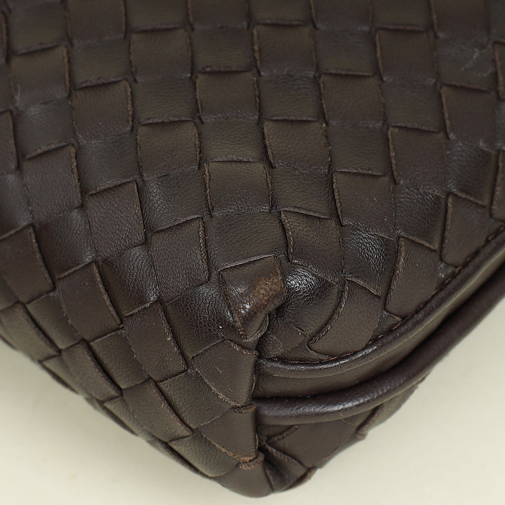 Bottega Veneta Brown Intrecciato Nodini Crossbody Bag