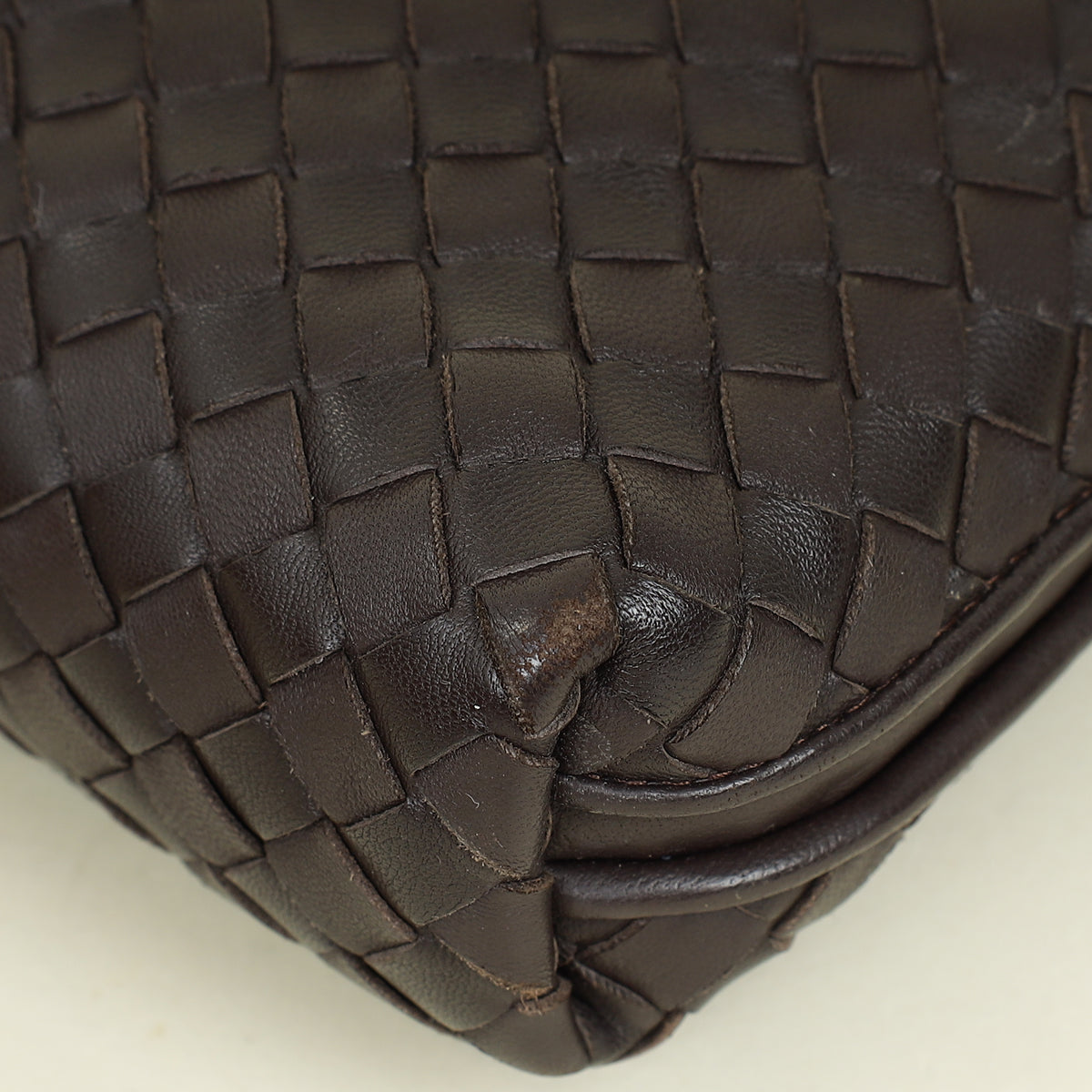 Bottega Veneta Brown Intrecciato Nodini Crossbody Bag