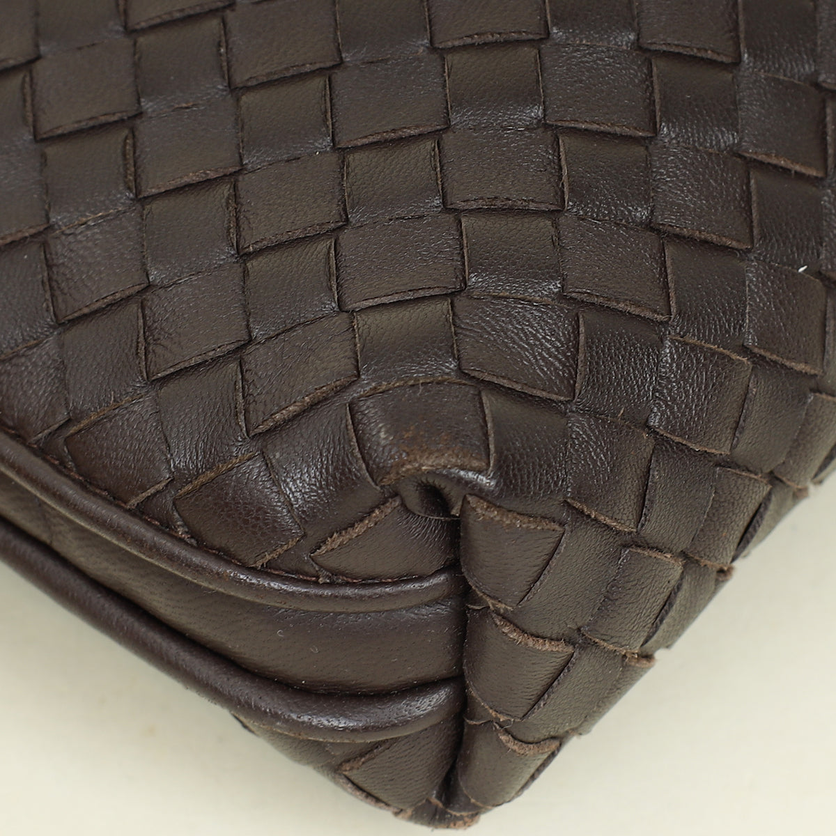 Bottega Veneta Brown Intrecciato Nodini Crossbody Bag