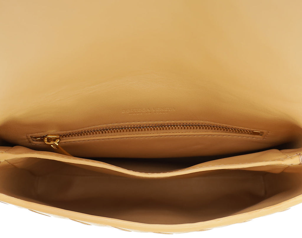 Bottega Veneta Beige Mini Intrecciato Crossbody Bag