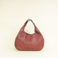 Bottega Veneta Red Brown Intrecciato Hobo Large Campana Bag