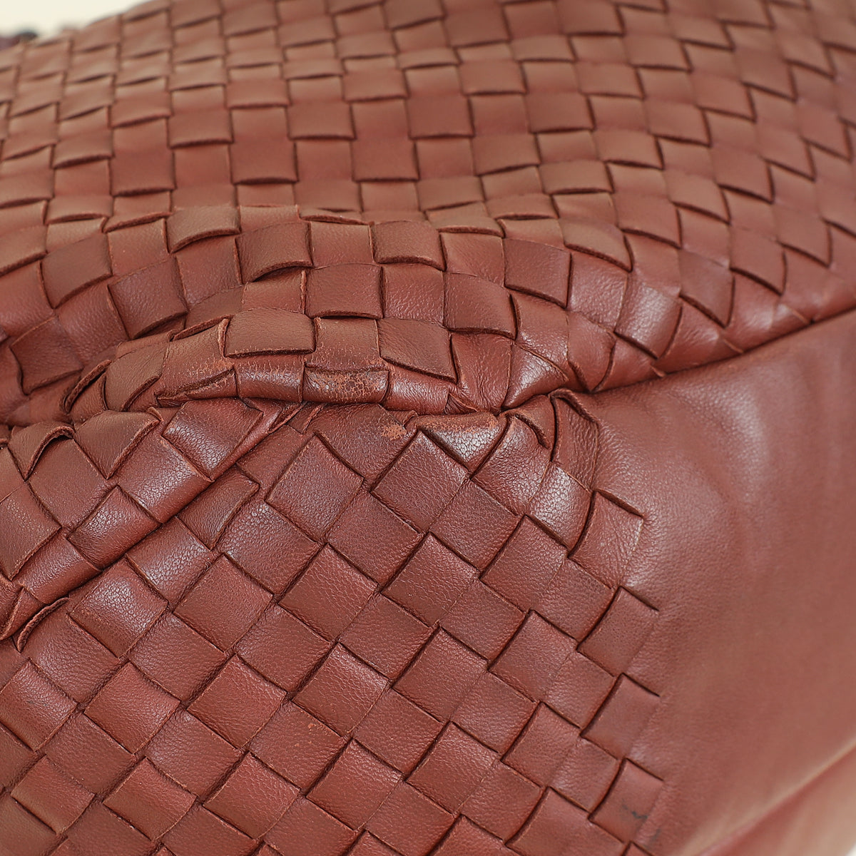 Bottega Veneta Red Brown Intrecciato Hobo Large Campana Bag