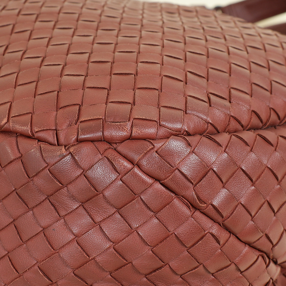 Bottega Veneta Red Brown Intrecciato Hobo Large Campana Bag