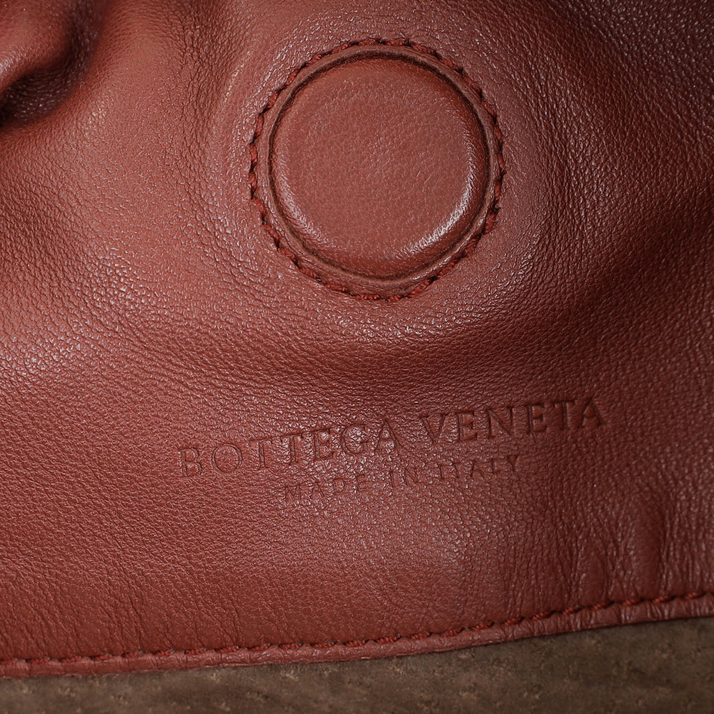 Bottega Veneta Red Brown Intrecciato Hobo Large Campana Bag