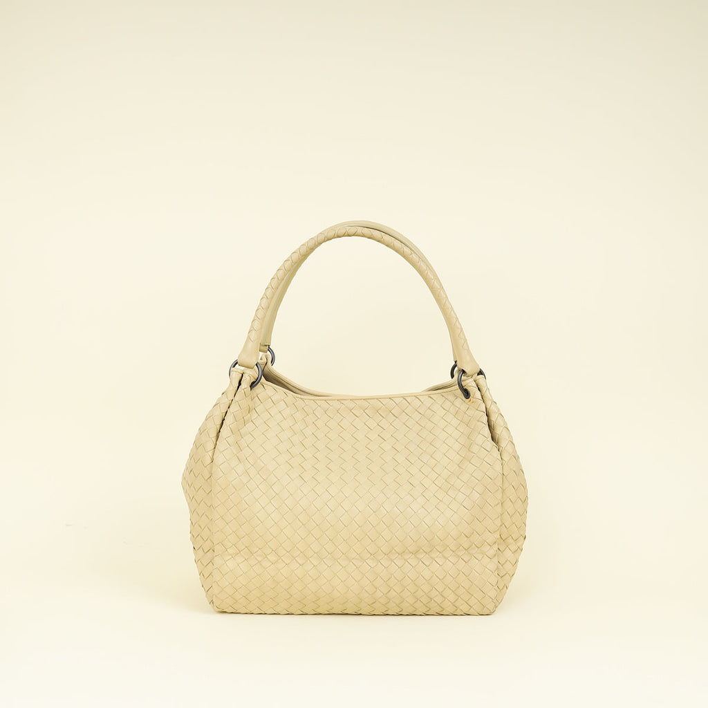 Bottega Veneta Beige Intrecciato Parachute Bag