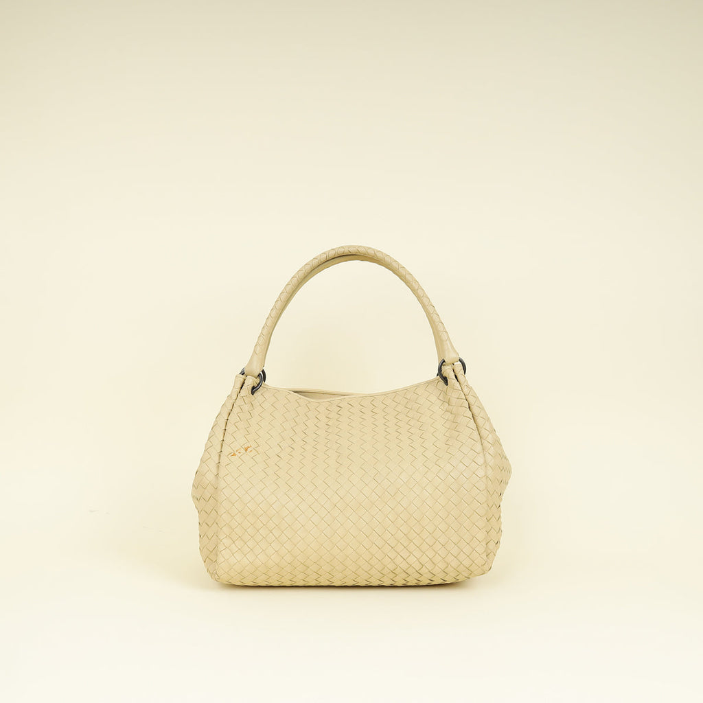 Bottega Veneta Beige Intrecciato Parachute Bag