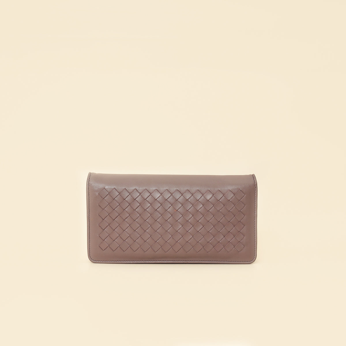 Bottega Veneta Deep Mauve Intrecciato Chain Wallet