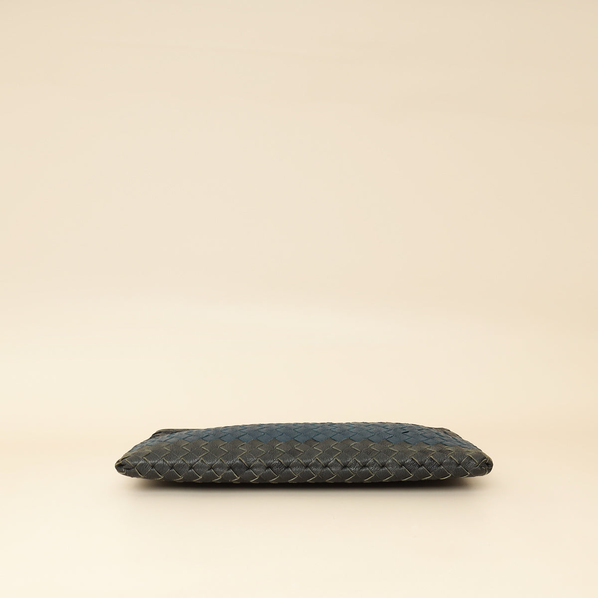 Bottega Veneta Tricolor Striped Intrecciato Zipped Pouch