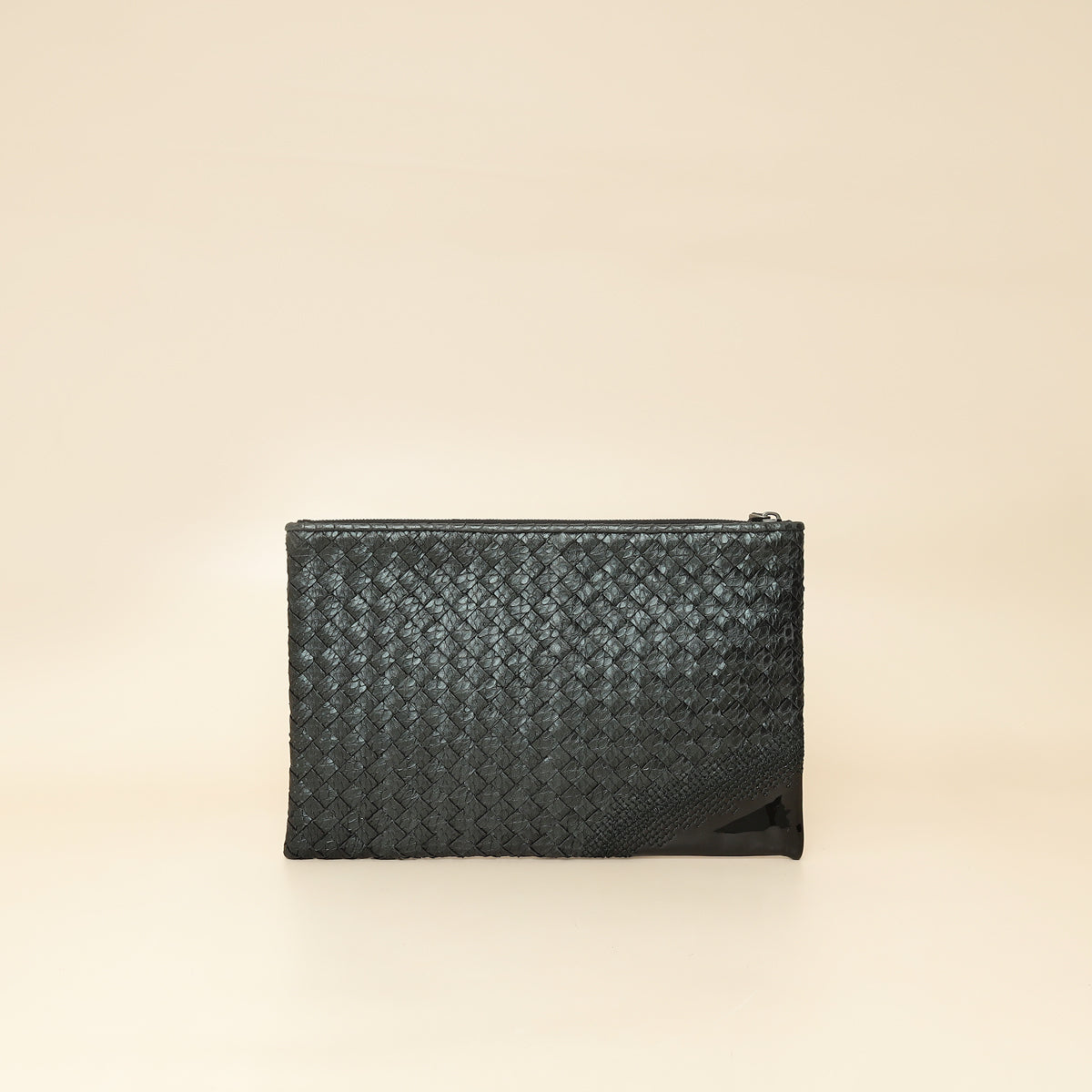 Bottega Veneta Bicolor Intrecciato Zipped Pouch