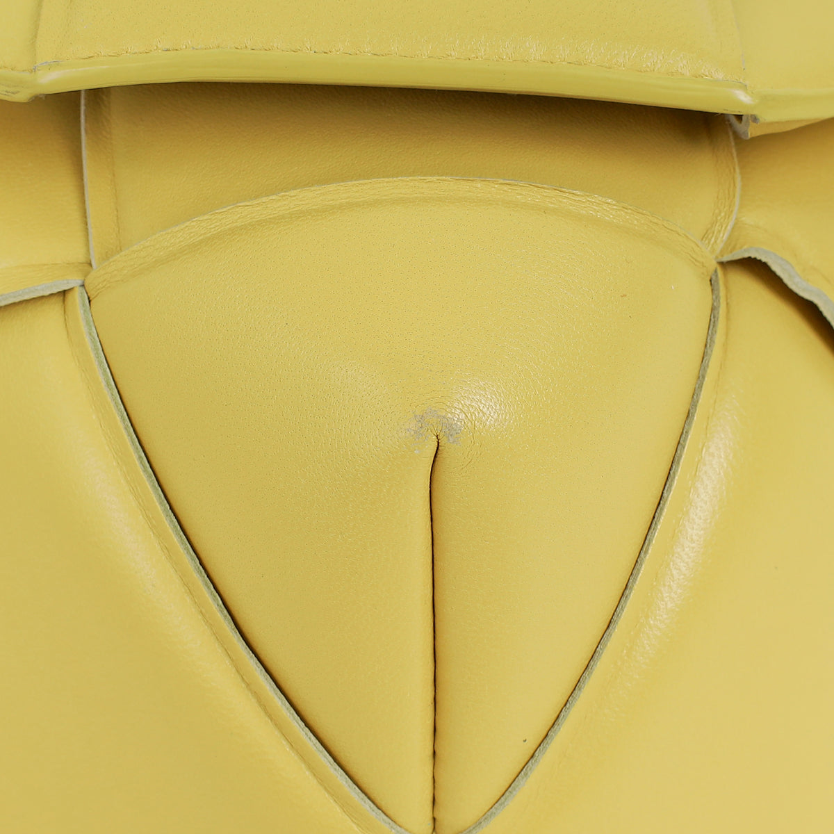 Bottega Veneta Yellow Maxi Intrecciato Padded Top Handle Bag