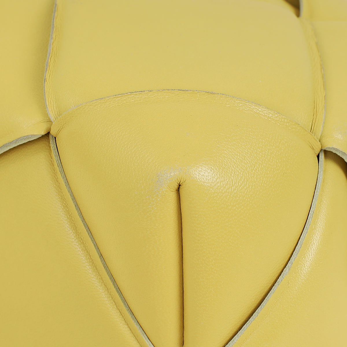 Bottega Veneta Yellow Maxi Intrecciato Padded Top Handle Bag