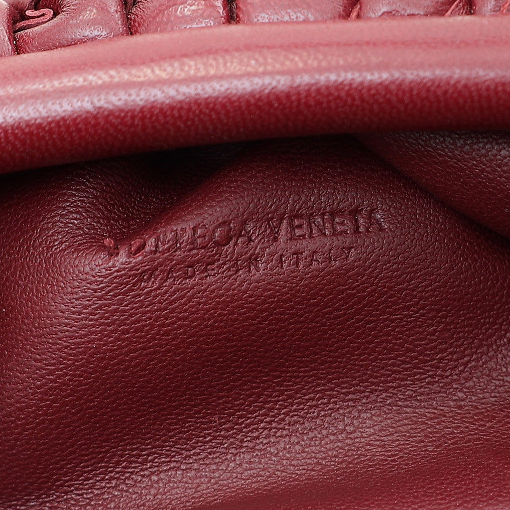Bottega Veneta Burgundy Intrecciato Mini Pouch