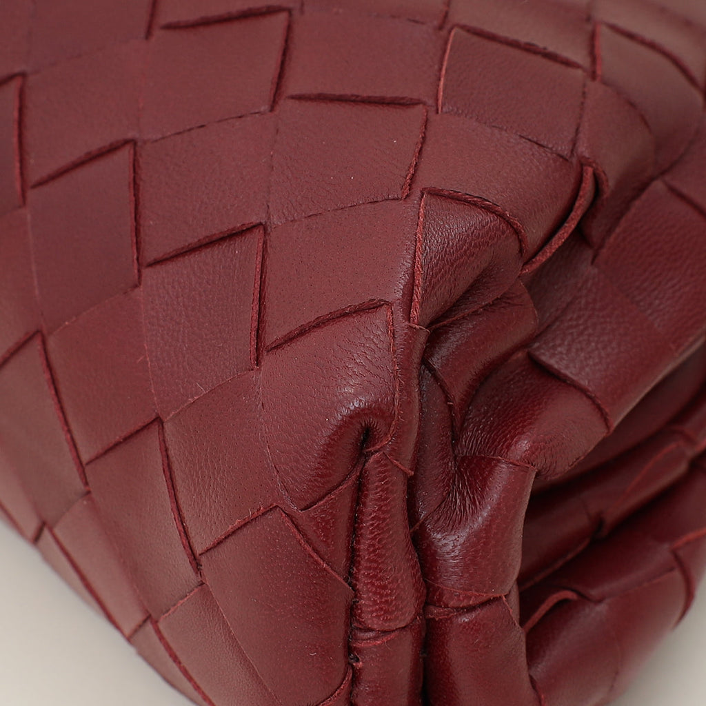 Bottega Veneta Burgundy Intrecciato Mini Pouch