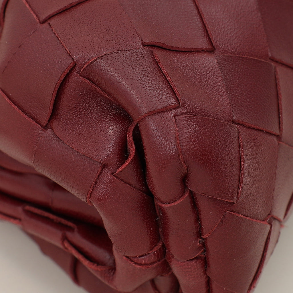 Bottega Veneta Burgundy Intrecciato Mini Pouch