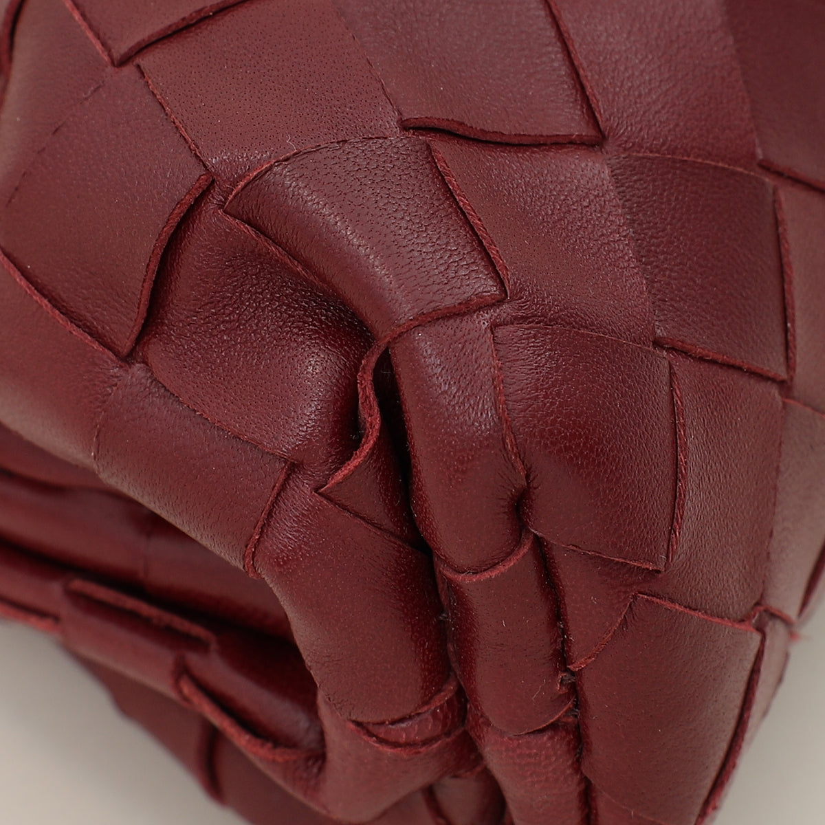 Bottega Veneta Burgundy Intrecciato Mini Pouch