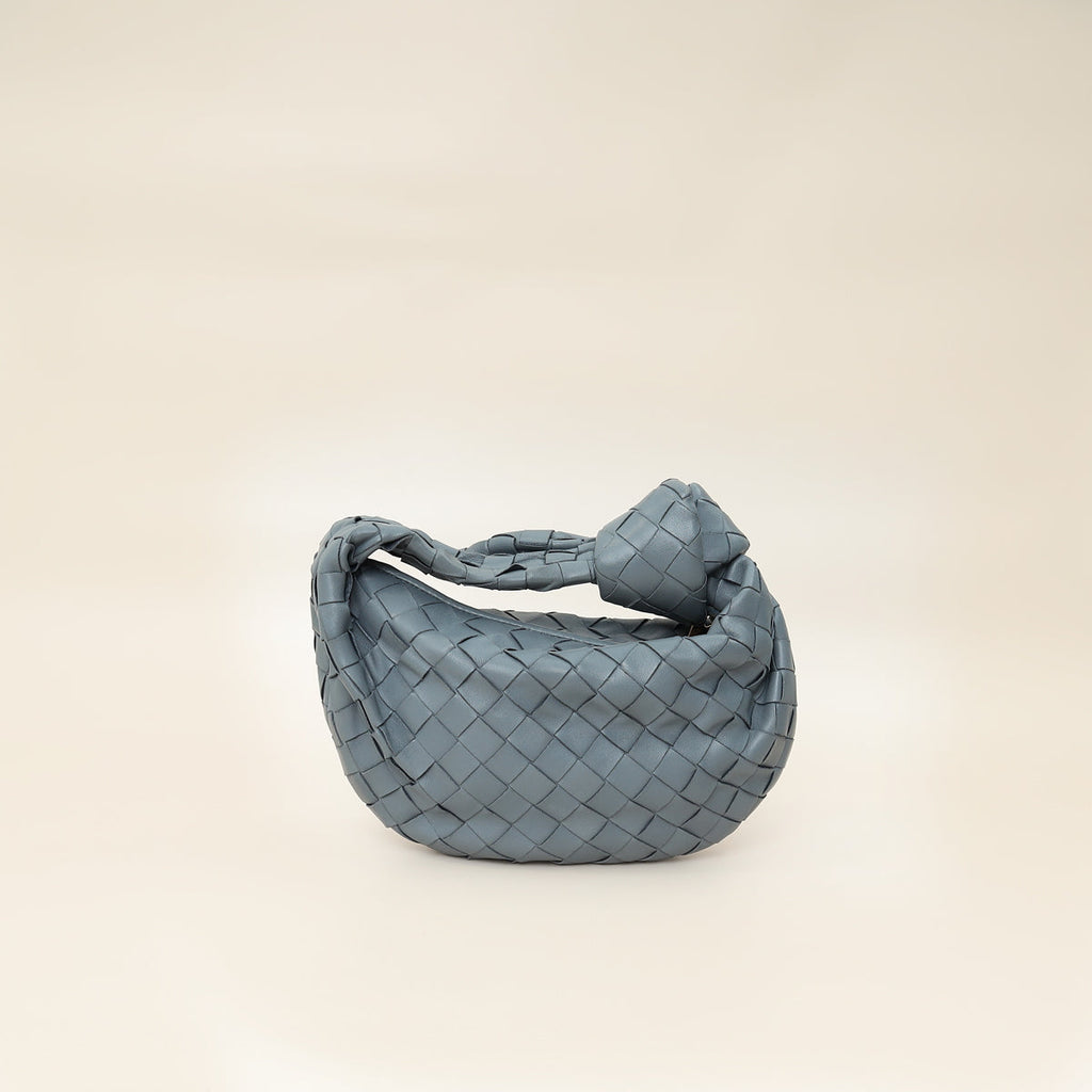 Bottega Veneta Grey Intrecciato Nappa Mini Jodie Bag